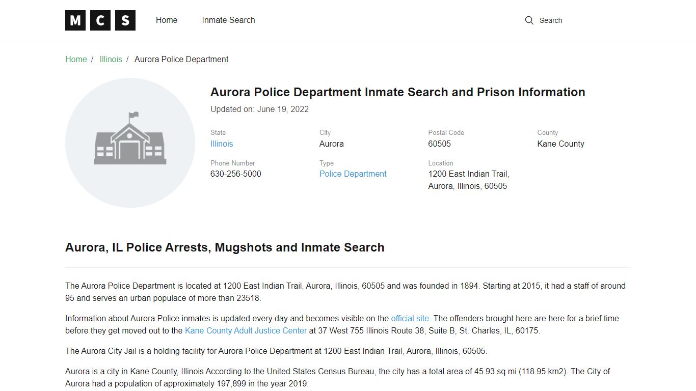 Aurora, IL Police and Jail Records - madisoncounty-sheriff.com